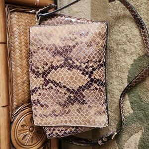 Michael Kors snakeskin pattern leather purse